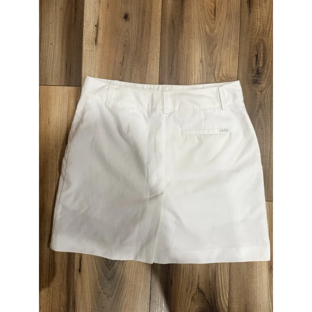 Izod Golf Skort White Women's 2 Pockets Preppy Performance‎ Tennis